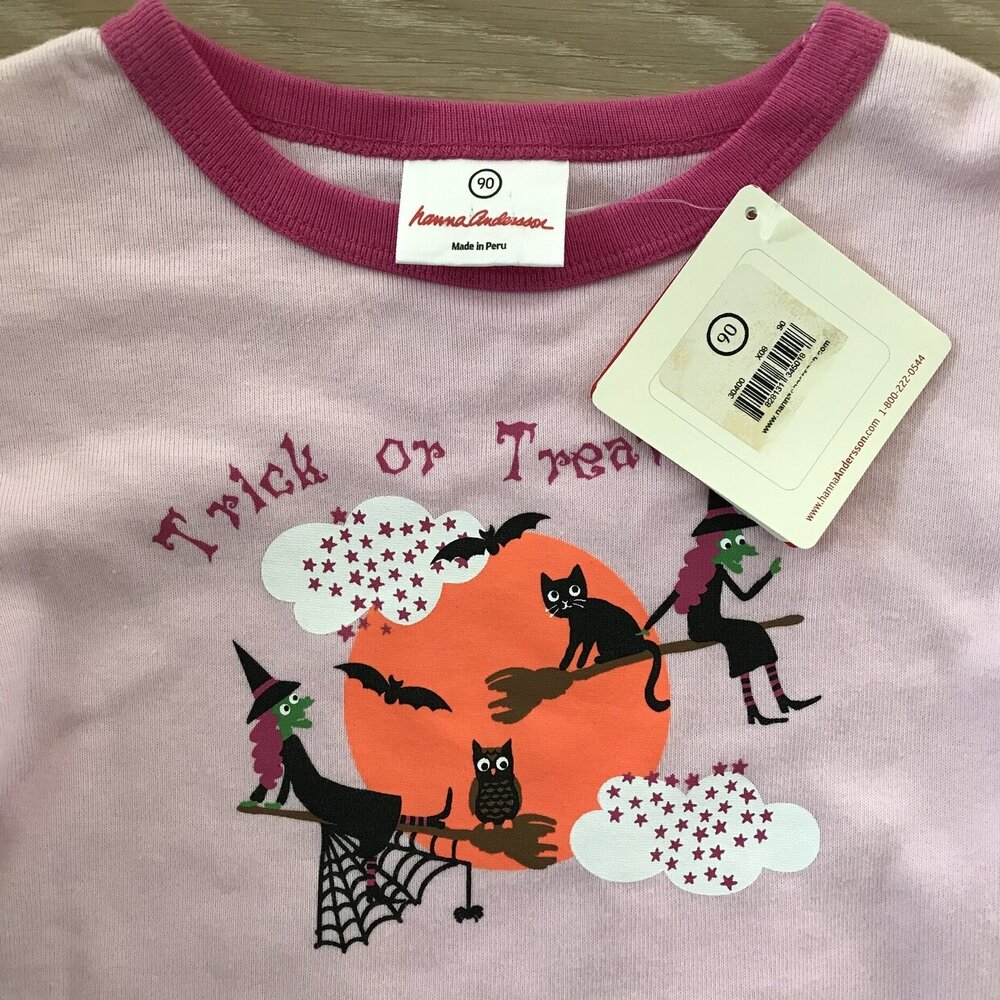 Hanna Andersson Trick or Treat Halloween Long Sleeve Tee NWT - Picture 2 of 3